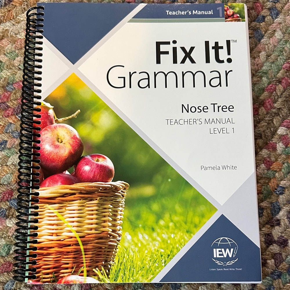 IEW curriculum Fix It! Grammar: Level 1 Nose Tree [Teacher's Manual only] spiral
